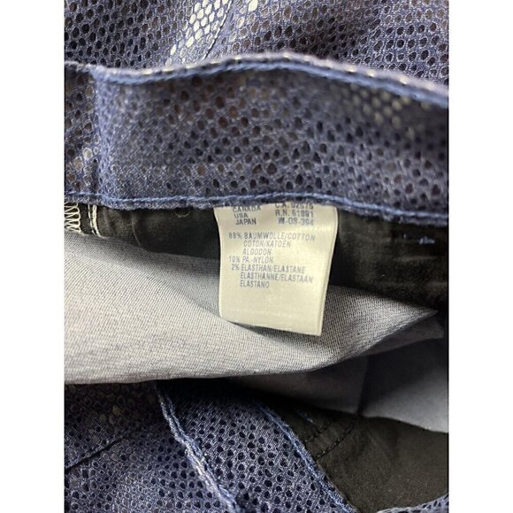 Vintage Y2K Escada Faux Snake Python Blue Bootcut Pants 38 0527 - Picture 9 of 9